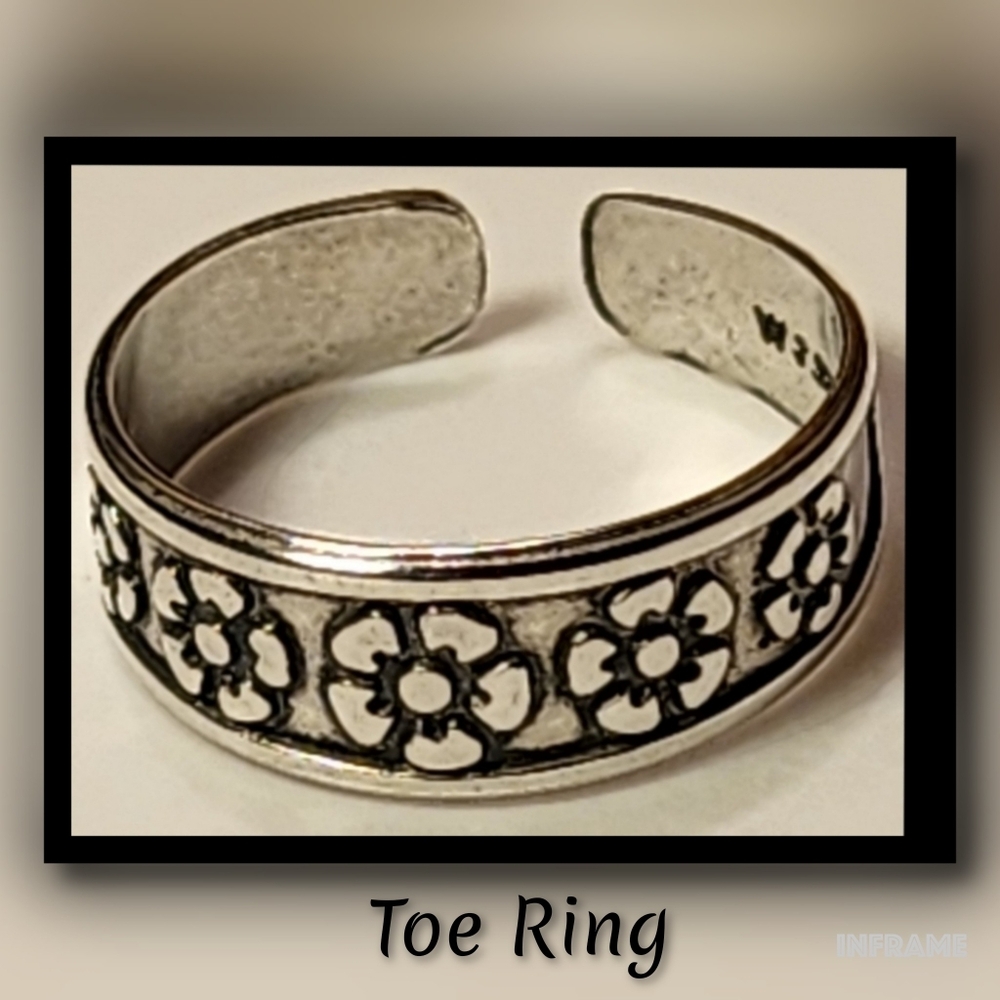 Sterling Silver Vintage Daisy Chain Toe Ring
